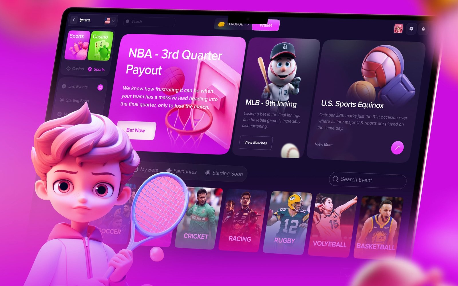 Luxera: Sports betting app
