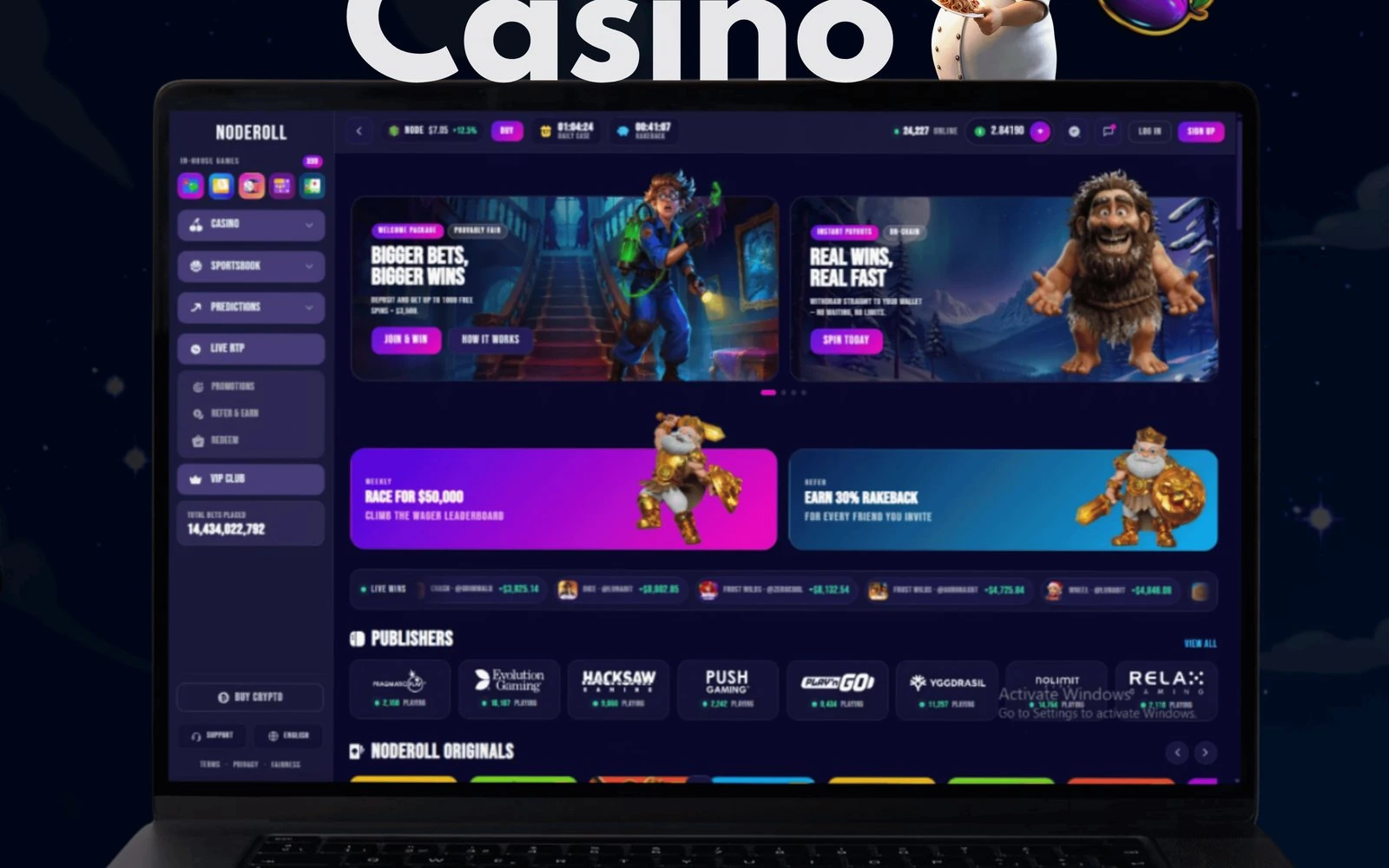 Node Roll crypto casino