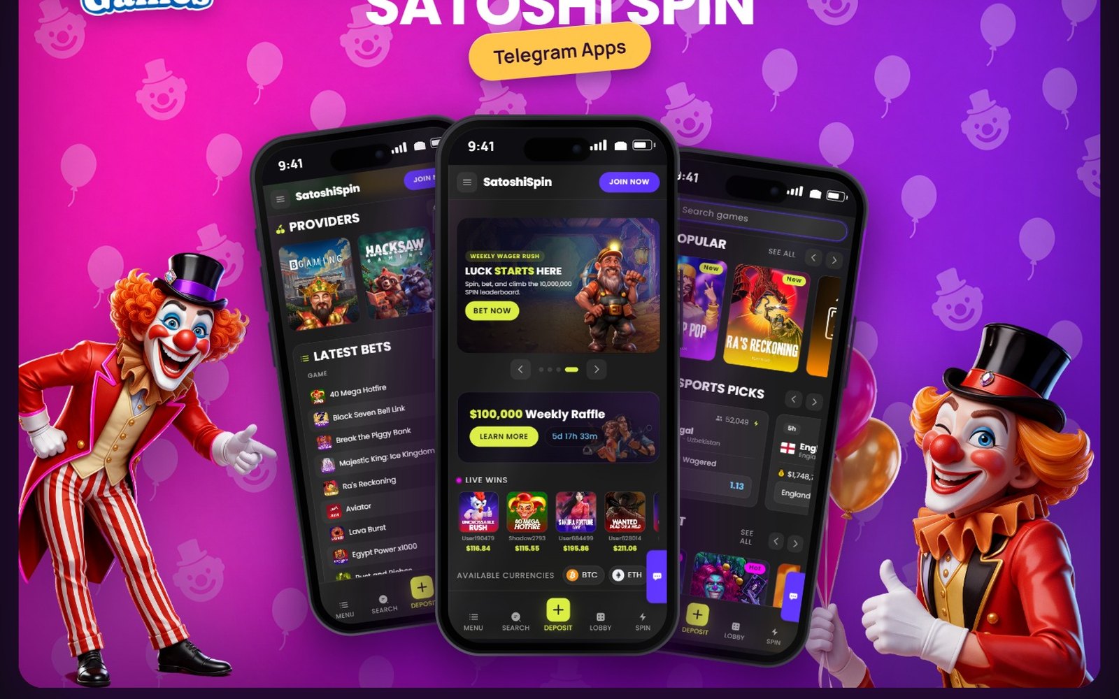 Satoshi Spin: Telegram mini app